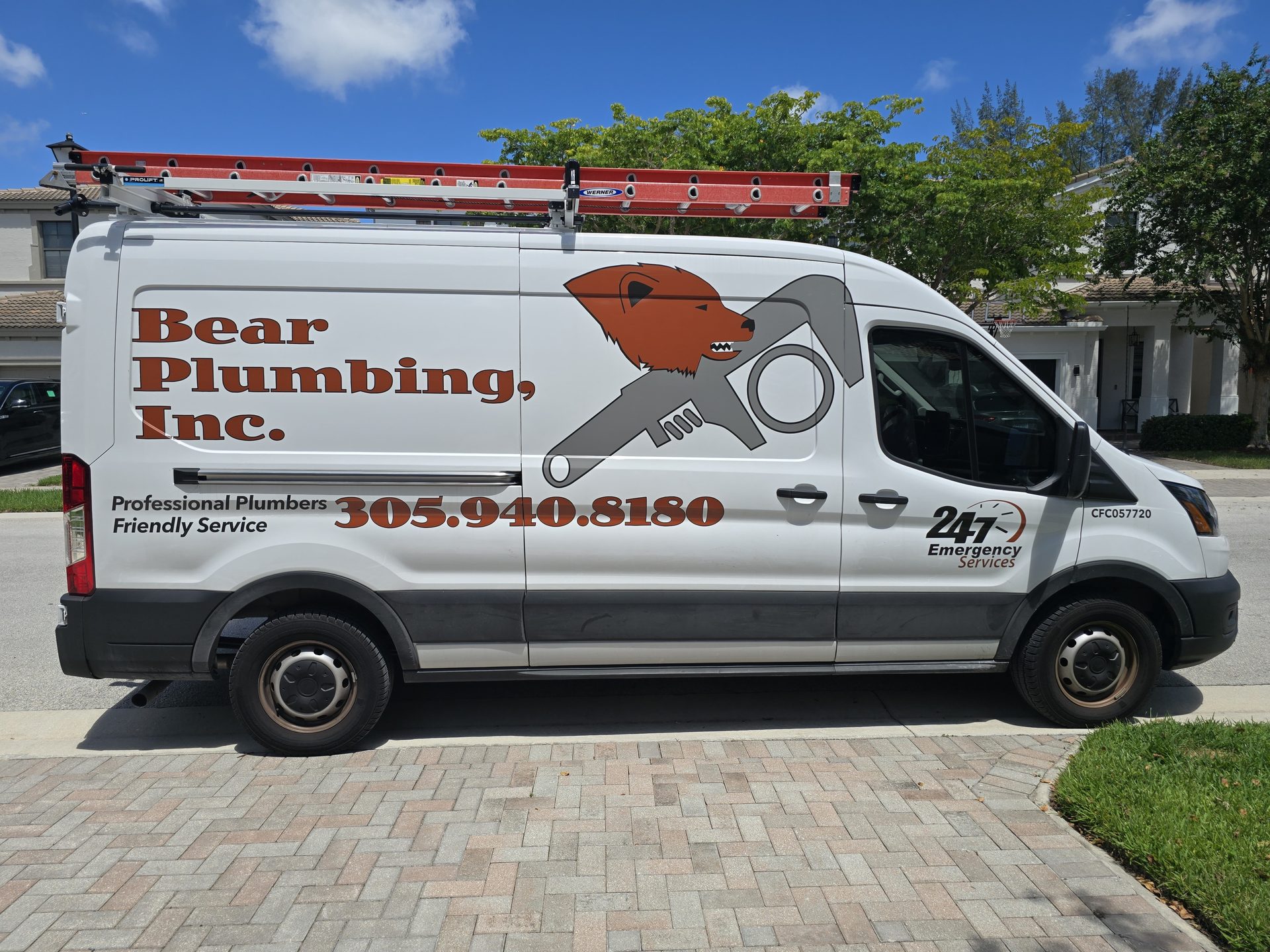 Bear Plumbing emergency service van